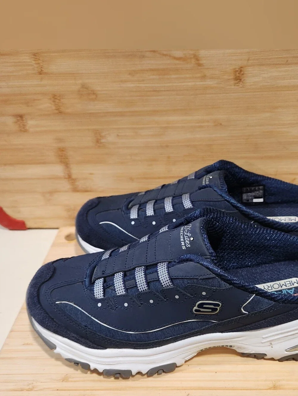 Skechers D'Lites Resilient Navy Blue Slip On Mule Sneaker Clog Women’s Size 11